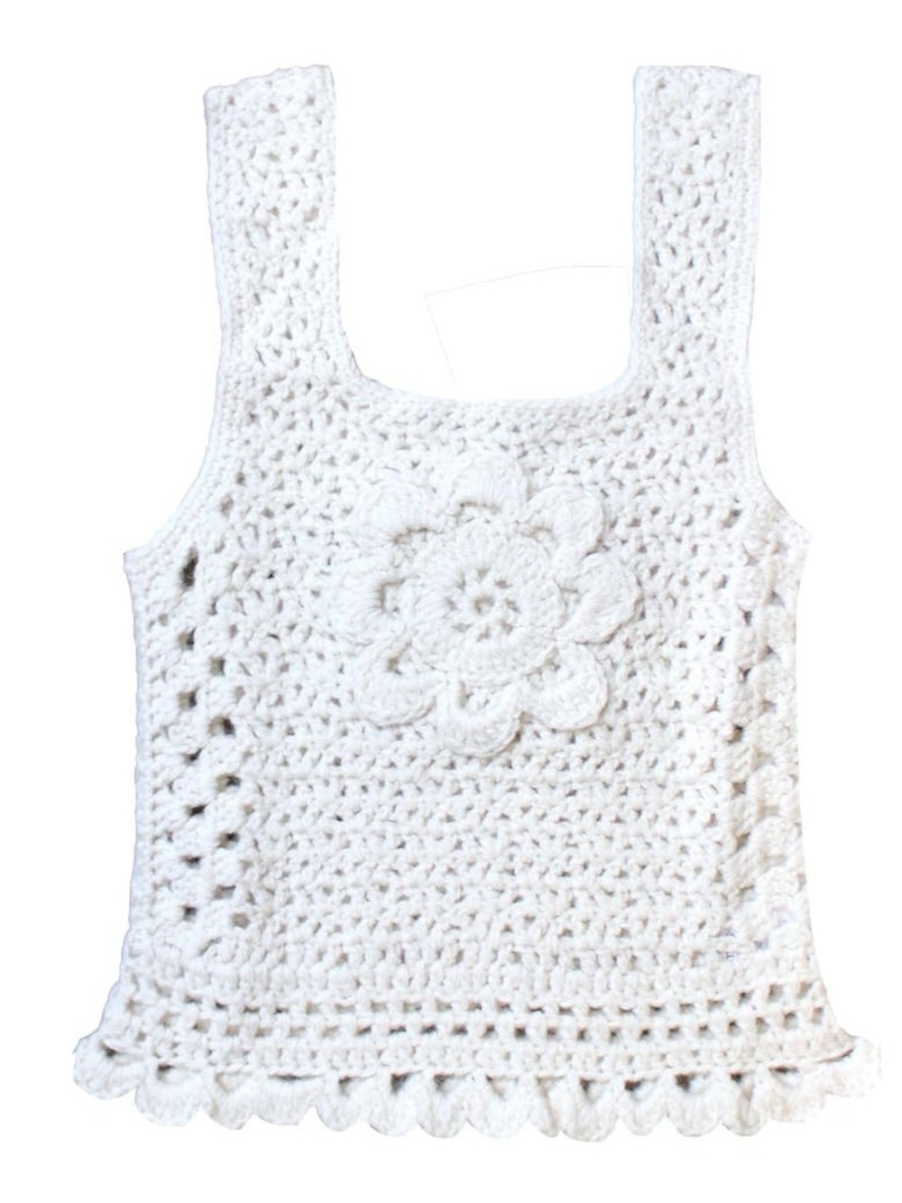 Batsheva Floral Daisy Crochet Tank Top